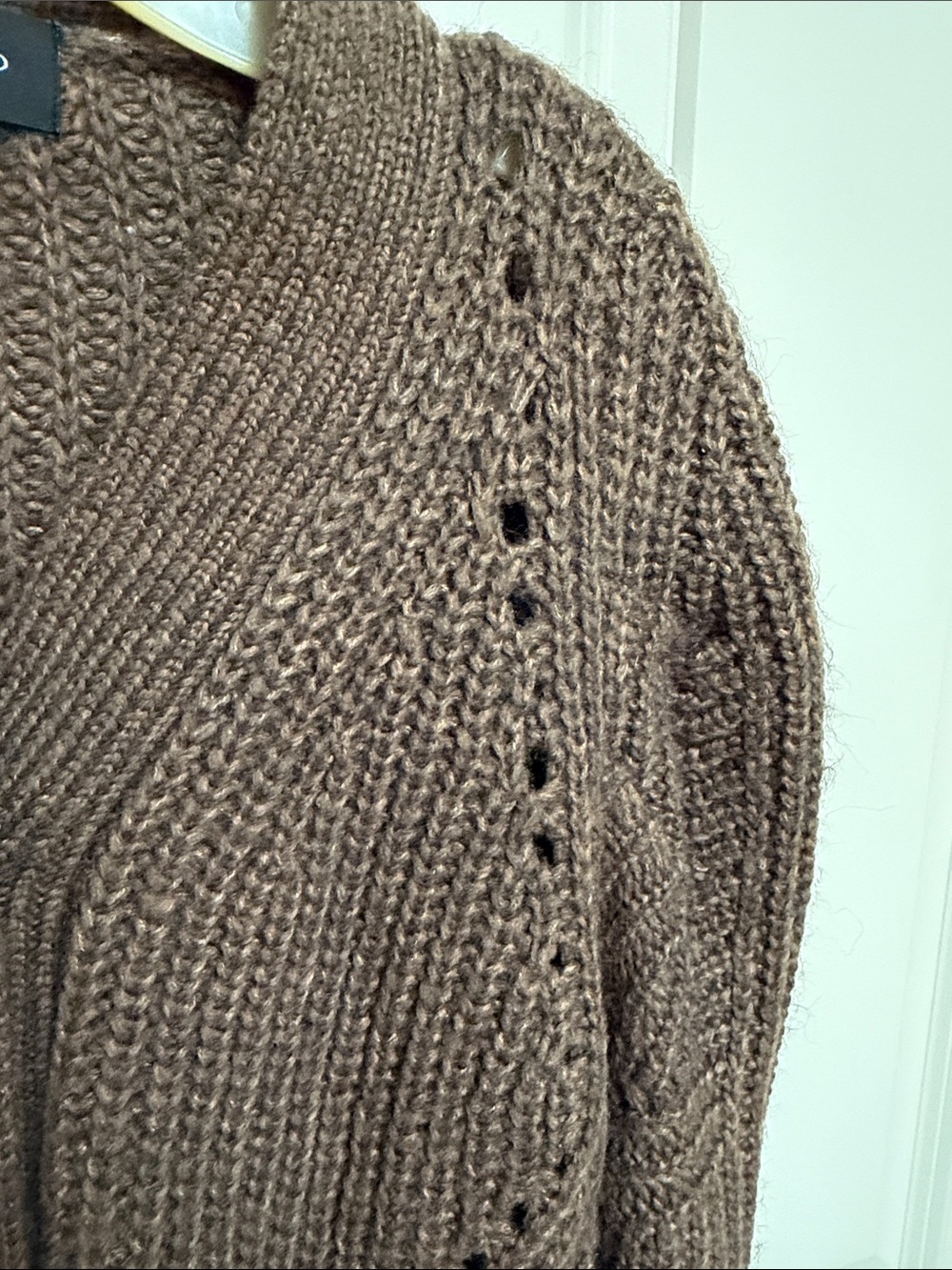 DRIFTWOOD Brown Chunky Knit Button-Front Cardigan - Picture 3 of 6